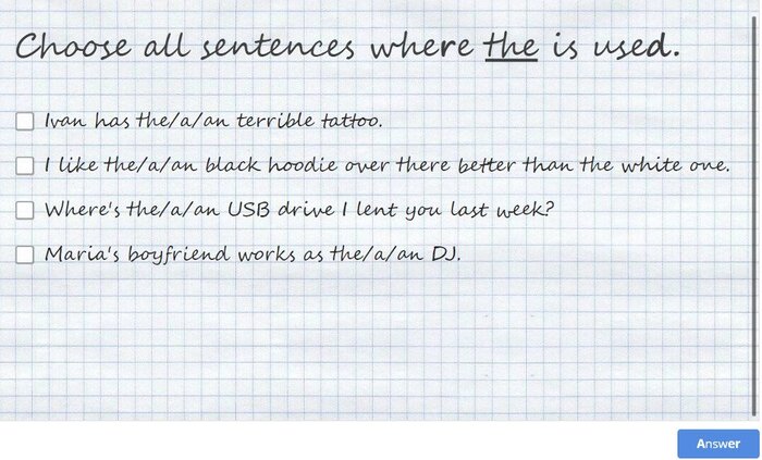 An example of a task